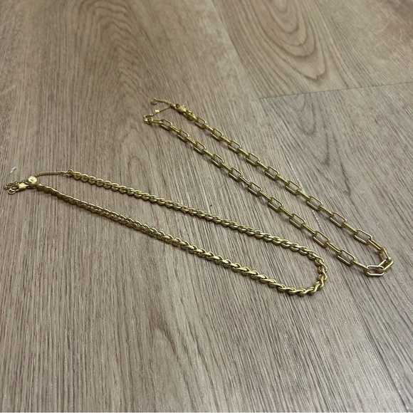 Madewell Gold Paperclip Chain And Rope Chain Bundle - Picture 7 of 15